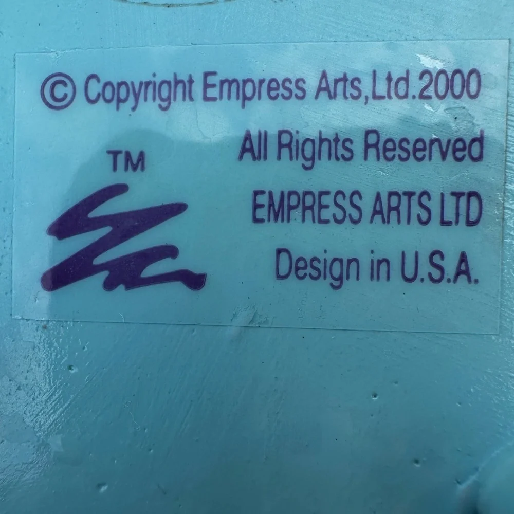 EMPRESS ARTS Blue Ceramic Trinket Box 3”x3” THERE IS NO PLACE LIKE HOME Lidded